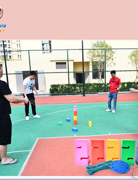 Kids School Together to Build Tower Games Kindergarten Teamwork Outdoor Fun Sports Toy Children Kids Sensory Training Toy Games