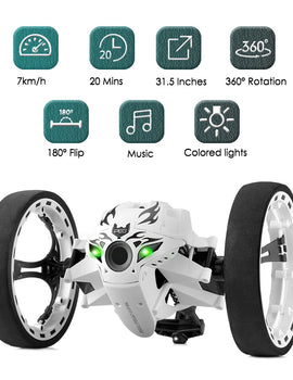 New RC Car Bounce Car Remote Control Toys RC Robot 80cm High Jumping Car Radio Controlled Cars Machine LED Night Toys Kids Gifts