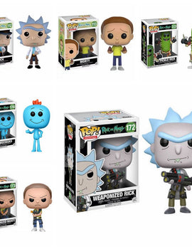 Pop Rick and Morty 10cm PVC Action Figure Weaponized Rick and Morty Pickle Rick with Laser MR. Meeseeks Collectible Model Toys