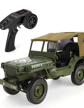 Q65 1/10 2.4G 4wd RC Truck Military Car Rock Crawler Off-road Vehicle with Overhead LED Light Toys Auto Army Trucks Boy Toys