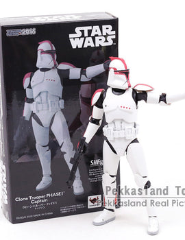SHF Clone Trooper PHASE II / PHASE I Captain PVC Action Figure Collectible Model Toy