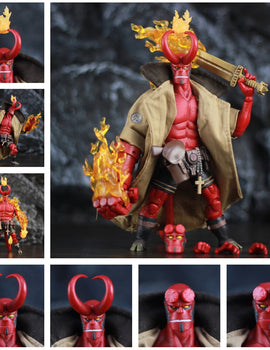 Hellboy Anung Un Rama 1/12 6" Action Figure Cloth Gown Sword Gun KO 1000toys Mike Mignola Big Baby Variant Comic Movie Toys Doll