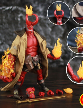 Hellboy Anung Un Rama 1/12 6" Action Figure Cloth Gown Sword Gun KO 1000toys Mike Mignola Big Baby Variant Comic Movie Toys Doll