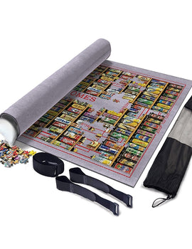 3mm Thicken Puzzles Mat Jigsaw Roll Mat Playmat Large 2000 3000 6000pcs Puzzle Accessories Storage Portable Travel Games w/ bag