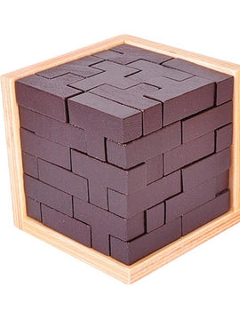 New 54T Educational 3D Puzzles Russia Ming Luban Wooden Toys Kids IQ Brain Teaser Burr IQ Toy for Children Adults