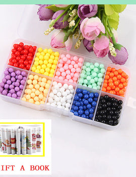 6000pcs 24 colors Refill Beads puzzle Crystal DIY water spray beads set ball games 3D handmade magic toys for children