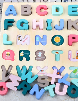 Puzzle Digital Wooden Toys Early Learning Jigsaw Letter Alphabet Number Puzzle Preschool Educational Baby Toy for Children Gifts
