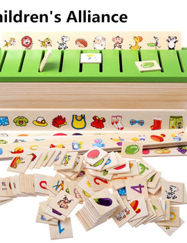 Montessori Early Educational Puzzles Toys For Children Intelligence Learning Puzzle Wooden Creature Cartoon 3D Puzzle