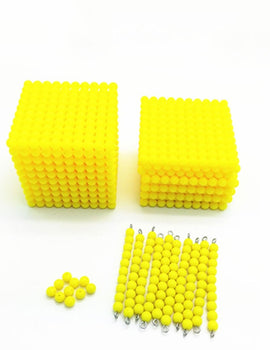 Wooden Montessori Toys Baby Yellow Beads Cube Montessori Beads Learning educational Toys for Toddlers juguetes brinquedos ME2264