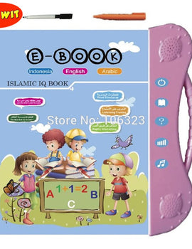 New Arrival Learning E-Book Toy, Indonesian English Arabic Study Machine, Indonesia Kid Preschool Educational, Islamic IQ e Book