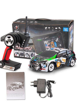 Wltoys K989 1/28 2.4G 4WD Brushed RC Remote Control Rally Car RTR with Transmitter RC Drift Car Alloy Remote Control Car