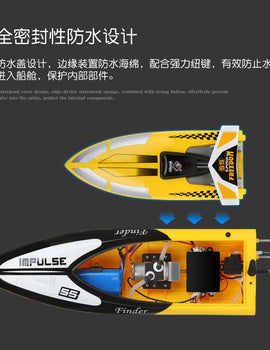 Factory Sales Weili Wl912 High-quality Imitation Profession High Speed Race Speedboat Remote Control Model Boat Toy Roll-over El