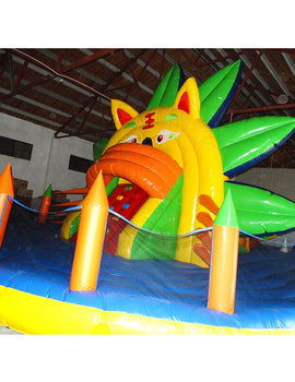 Fun city PVC amusement park giant inflatable bouncer dry Climbing slide toys with blower for kids