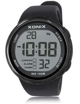 Hot!!! New Men Sports Hardlex Watches Waterproof 100m Outdoor Fun Multifunction Digital Watch Swimming Diving LED Wristwatch