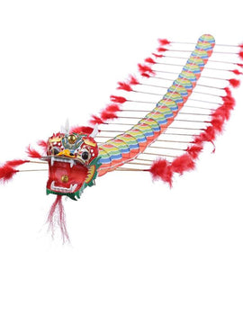 Kids Chinese Traditional Dragon Kite Chinese Design Decoration Flying Games Kite Fordable Children Outdoors Fun Sports Play Toys