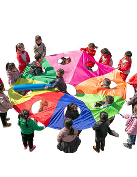 Whac-A-Mole Rainbow Umbrella Prachute Toy Kindergarten Parent-child Activities Game Props Children Kids Outdoor Fun Sports Toy