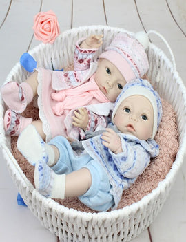 40cm Full Silicone reborn baby Doll Handmade Popular Dolls New Likereal Boy Baby Doll Babies Brinquedos Shower Toy Kids Gifts
