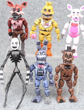 Five Nights At Freddy's Action Figure 14.5-17cm PVC FNAF Bonnie Foxy Freddy Fazbear Bear Dolls Game Toys 6pcs/lot Anime Model