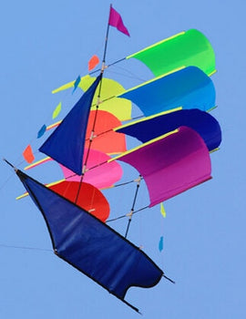Free Shipping Outdoor Fun Sports 3D Stereo Sailboat Kite /Sailing Kites With Handle And Line Good Flying