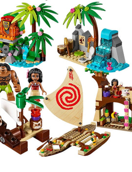 515Pcs Vaiana Moanas Ocean Voyage Restore The Heart Of Te Fiti Set Building Blocks Maui Toys Compatible with legoinges Friends
