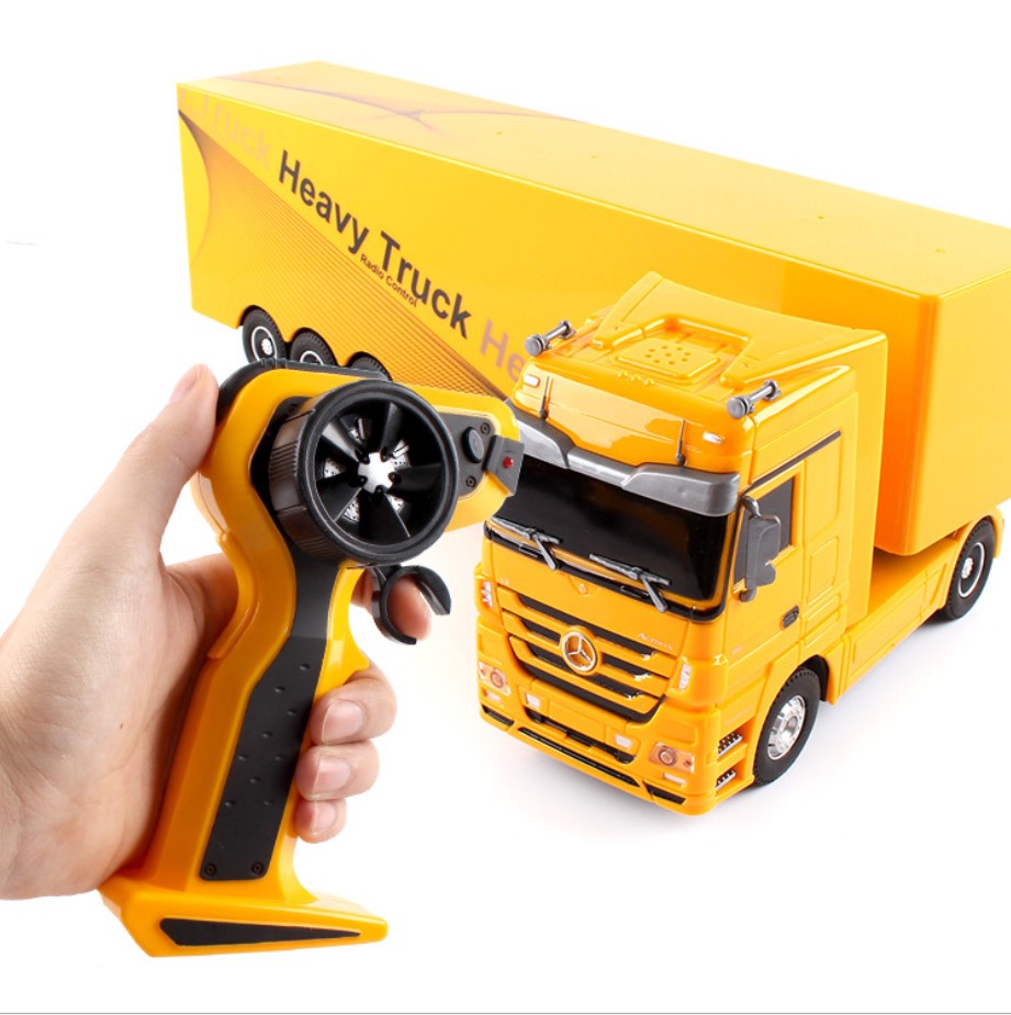 2.4G RC heavry Toy remote Control Tip Lorry Auto Lift Engineer 1:32 RC Container car Vehicle Toys gift brinquedos