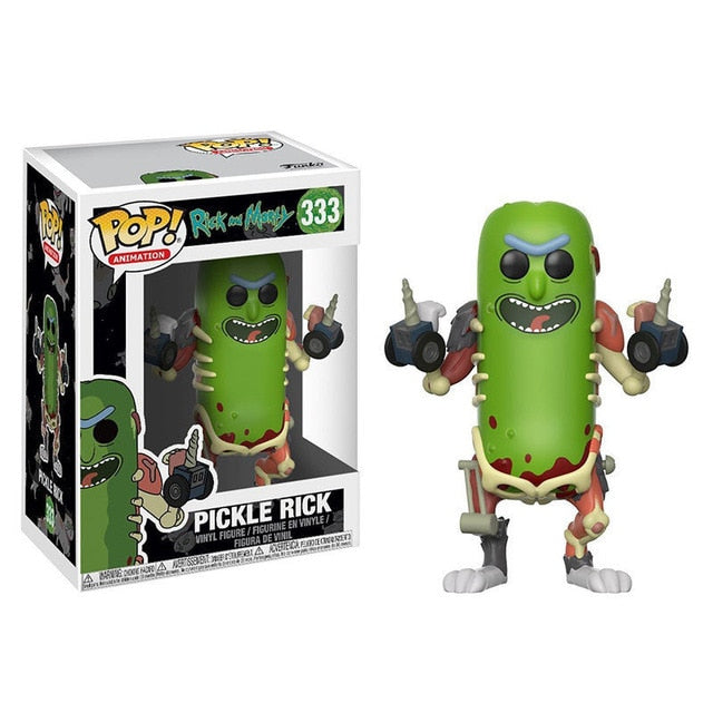 Pop Rick and Morty 10cm PVC Action Figure Weaponized Rick and Morty Pickle Rick with Laser MR. Meeseeks Collectible Model Toys