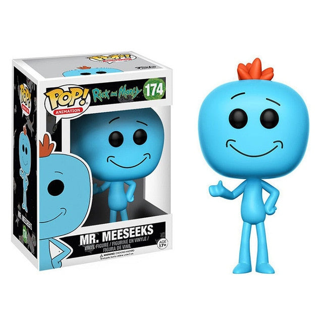 Pop Rick and Morty 10cm PVC Action Figure Weaponized Rick and Morty Pickle Rick with Laser MR. Meeseeks Collectible Model Toys
