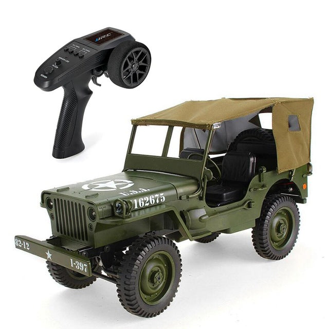 Q65 1/10 2.4G 4wd RC Truck Military Car Rock Crawler Off-road Vehicle with Overhead LED Light Toys Auto Army Trucks Boy Toys