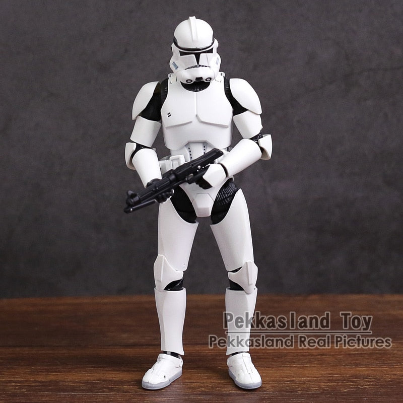 SHF  Clone Trooper PHASE II / PHASE I Captain PVC Action Figure Collectible Model Toy