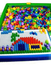 296pcs/set Creative Mosaic Toy Gifts Children Nail Composite Picture Puzzle Creative Mosaic Mushroom Nail Kit Puzzle Toys