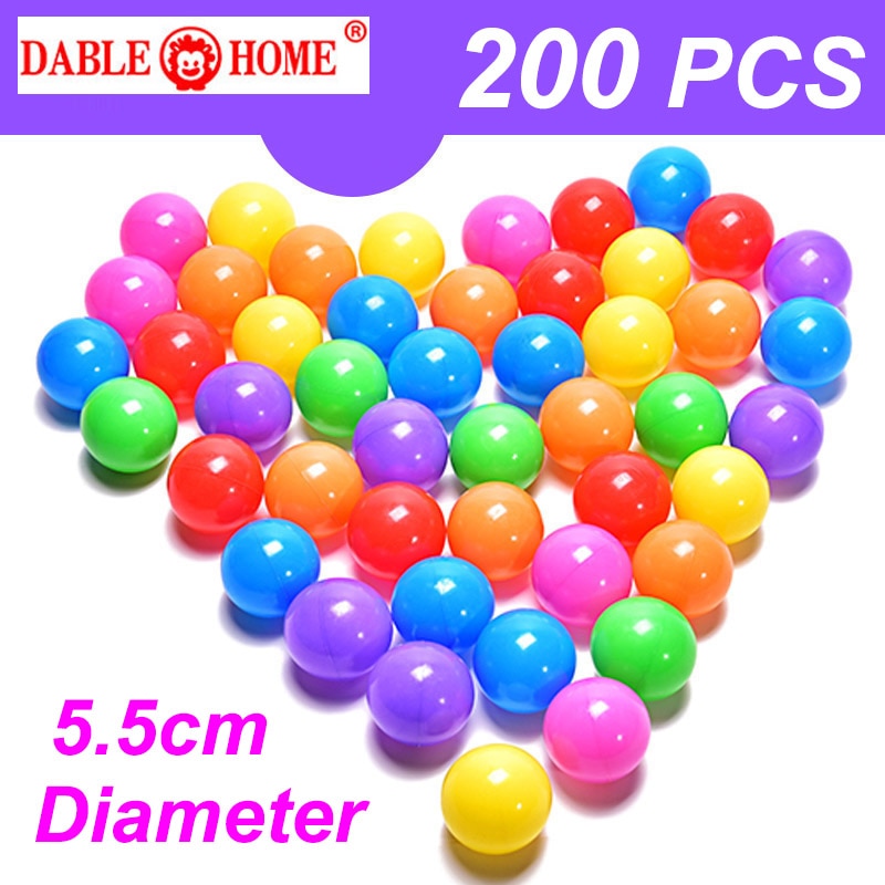 200pcs/bag Eco-Friendly Colorful Soft Plastic Water Pool Ocean Wave Ball Baby Funny Kids Toys Stress Air Ball Outdoor Fun Sports