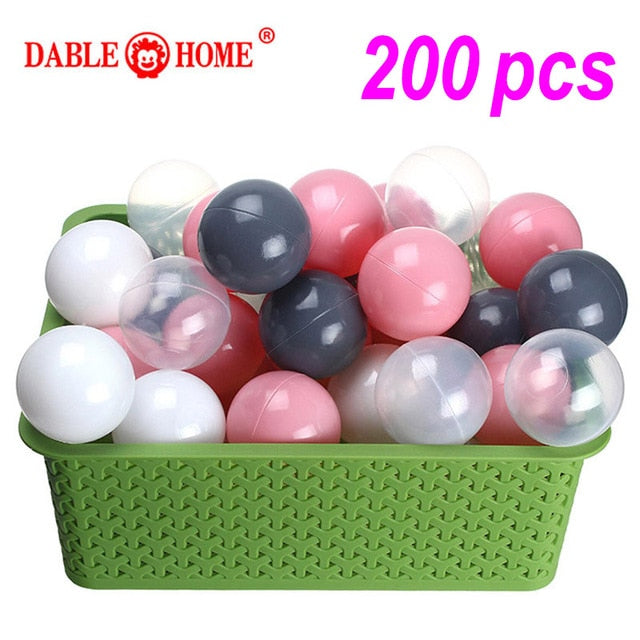 200pcs/bag Eco-Friendly Colorful Soft Plastic Water Pool Ocean Wave Ball Baby Funny Kids Toys Stress Air Ball Outdoor Fun Sports