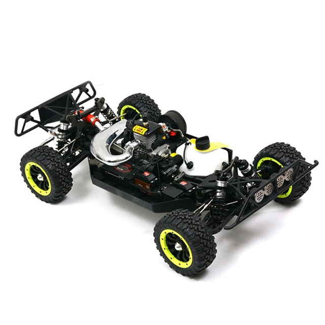 High Quliaty 1:5 Scale 2.4G 4WD High Speed RC Gasoline Short Course Truck Off-Road Vehicle Best Gift Toys Games- Blue