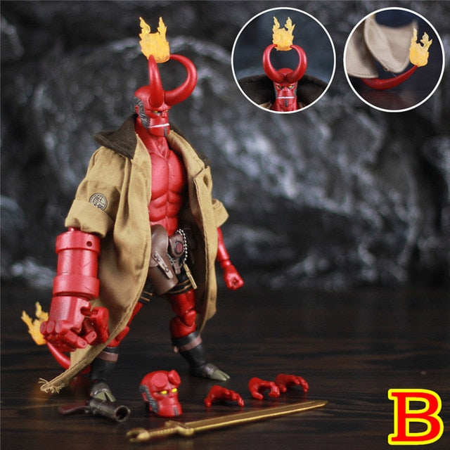 Hellboy Anung Un Rama 1/12 6" Action Figure Cloth Gown Sword Gun KO 1000toys Mike Mignola Big Baby Variant Comic Movie Toys Doll