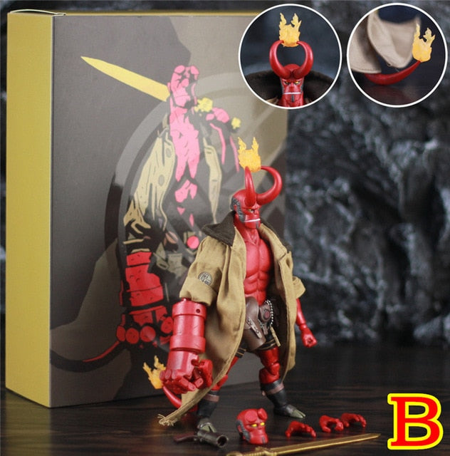 Hellboy Anung Un Rama 1/12 6" Action Figure Cloth Gown Sword Gun KO 1000toys Mike Mignola Big Baby Variant Comic Movie Toys Doll