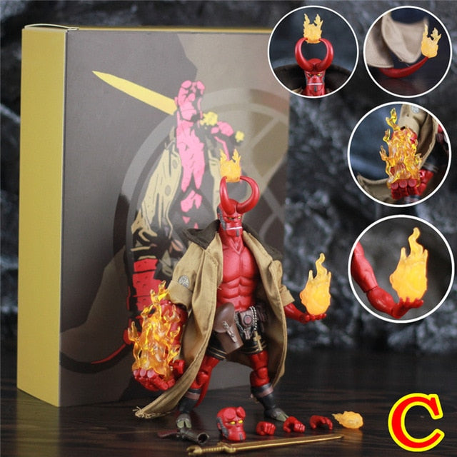 Hellboy Anung Un Rama 1/12 6" Action Figure Cloth Gown Sword Gun KO 1000toys Mike Mignola Big Baby Variant Comic Movie Toys Doll