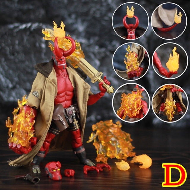 Hellboy Anung Un Rama 1/12 6" Action Figure Cloth Gown Sword Gun KO 1000toys Mike Mignola Big Baby Variant Comic Movie Toys Doll