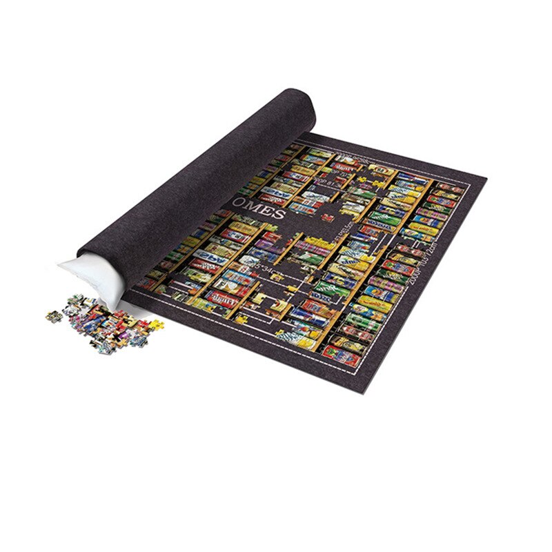 3mm Thicken Puzzles Mat Jigsaw Roll Mat Playmat Large 2000 3000 6000pcs Puzzle Accessories Storage Portable Travel Games w/ bag