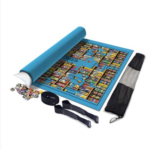 3mm Thicken Puzzles Mat Jigsaw Roll Mat Playmat Large 2000 3000 6000pcs Puzzle Accessories Storage Portable Travel Games w/ bag
