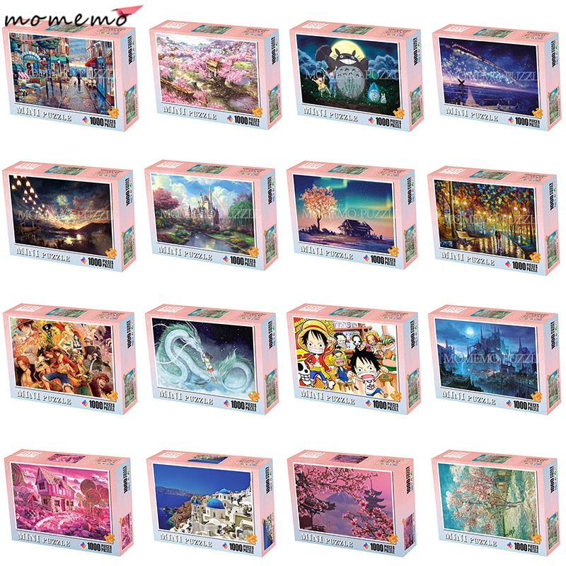 MOMEMO Jigsaw Puzzles 1000 Pieces Puzzle Game Wooden Assembling Puzzles for Adults Puzzle Toys Kids Children Educational Toys