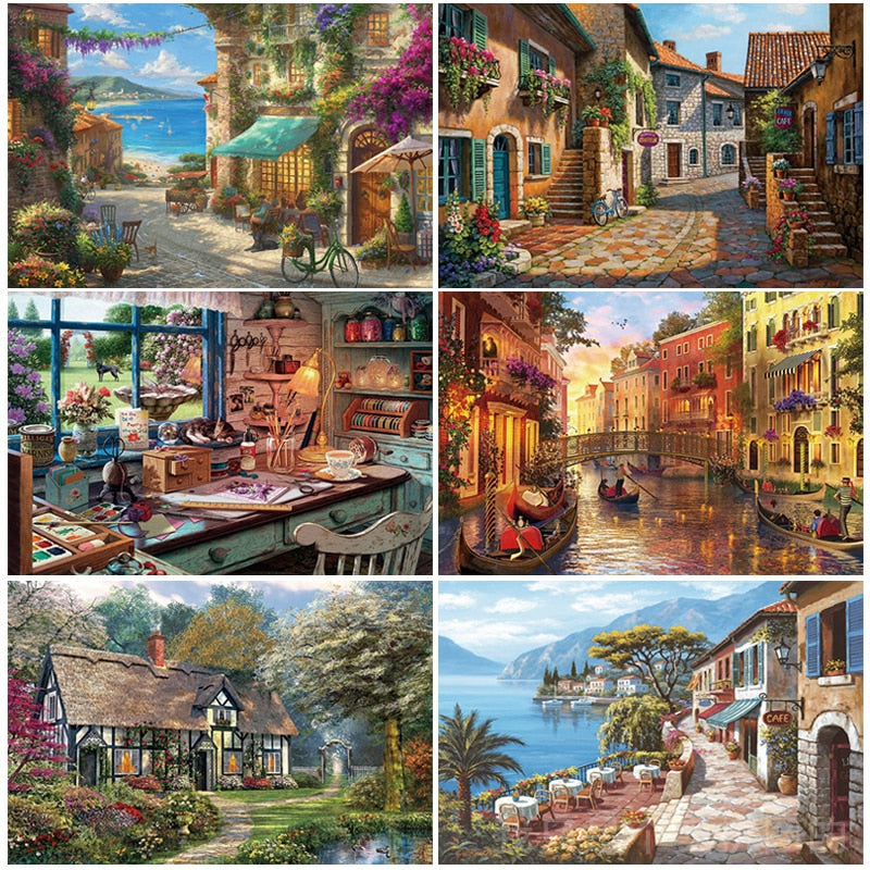 New ! 1000 Pieces jigsaw picture puzzles 1000 pieces educational wooden toys for adults children kids games D166
