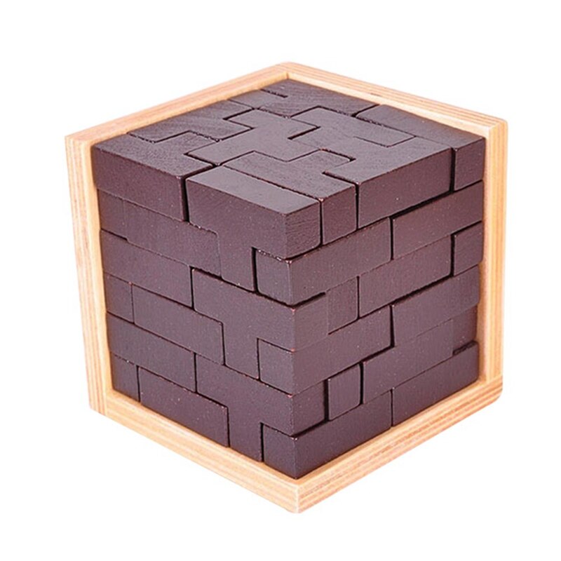 New 54T Educational 3D Puzzles Russia Ming Luban Wooden Toys Kids IQ Brain Teaser Burr IQ Toy for Children Adults