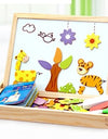 100+PCS Wooden Magnetic Puzzle Figure/Animals/ Vehicle /Circus Drawing Board 5 styles Box Educational Toy Gift