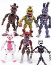 FNAF Five Nights at Freddy's Nightmare Freddy Chica Bonnie Funtime Foxy PVC Action Figures Toys 6pcs/set