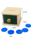 Infant & Todders Montessori Kids Toy Baby Wooden Coin Box Piggy Bank Learning Educational Preschool Training Brinquedos Juguets
