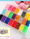 6000pcs 24 colors Refill Beads puzzle Crystal DIY water spray beads set ball games 3D handmade magic toys for children