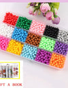 6000pcs 24 colors Refill Beads puzzle Crystal DIY water spray beads set ball games 3D handmade magic toys for children
