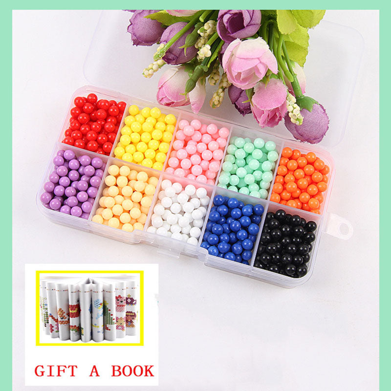6000pcs 24 colors Refill Beads puzzle Crystal DIY water spray beads set ball games 3D handmade magic toys for children
