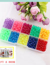 6000pcs 24 colors Refill Beads puzzle Crystal DIY water spray beads set ball games 3D handmade magic toys for children