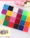 6000pcs 24 colors Refill Beads puzzle Crystal DIY water spray beads set ball games 3D handmade magic toys for children
